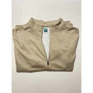 NWT Pro Tour Mens‎ Sz 3X Beige Textured Big And Tall Quarter Zip Golf Pullover